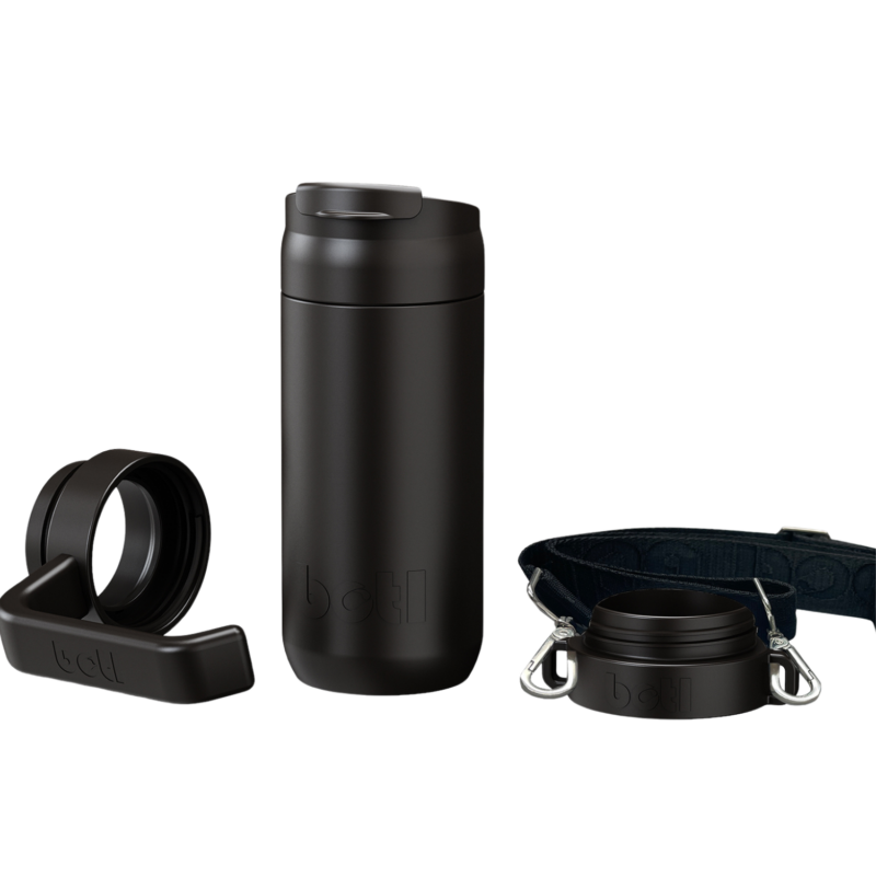 400ml Brew Flask - Reusable insulated leakproof cup with handle and carry strap - Vamp - Image 3