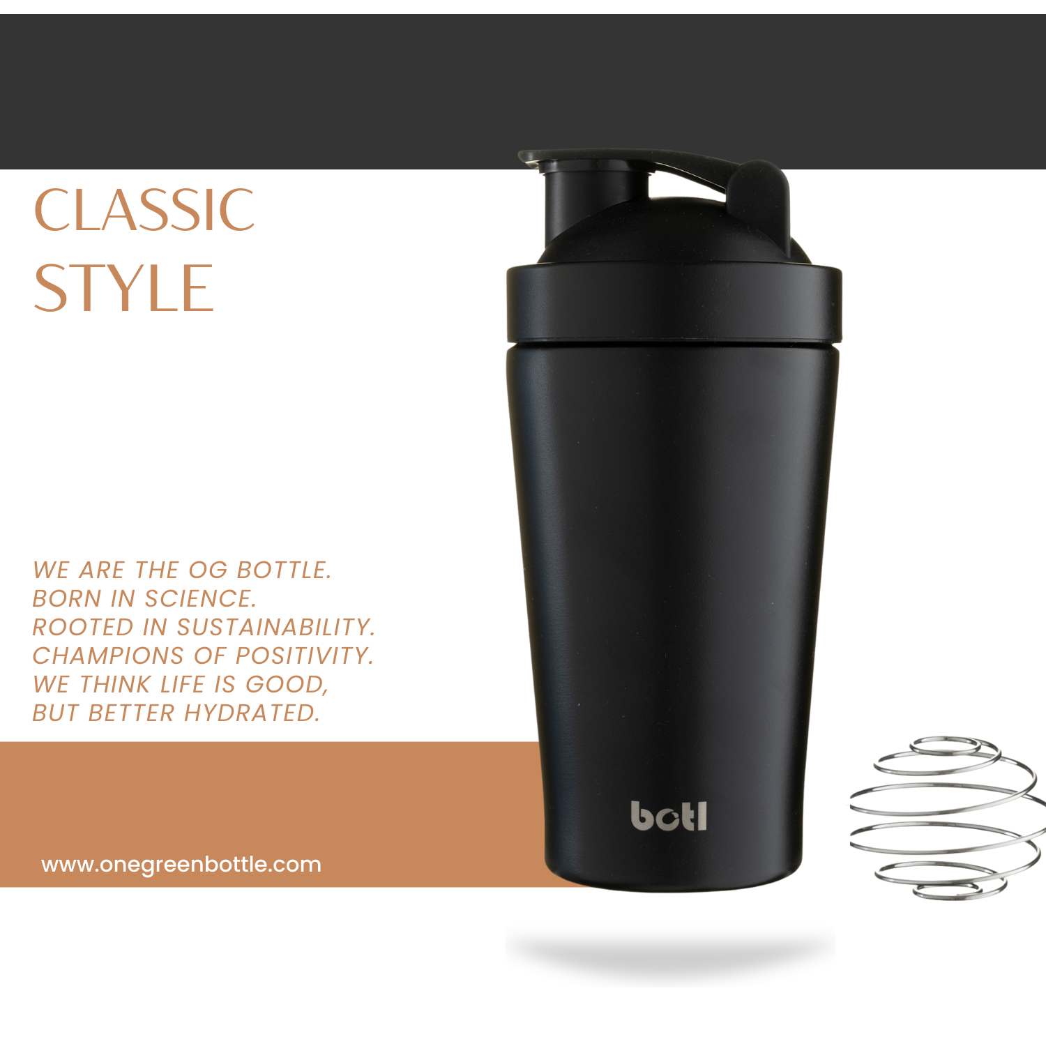 500ml Scratch resistant stainless steel Gym Shaker/blender bottle – Have  you got the Botl ( Black) – One Green Bottle – Sustainable Stainless Steel  Water Bottles Lunchboxes and cups