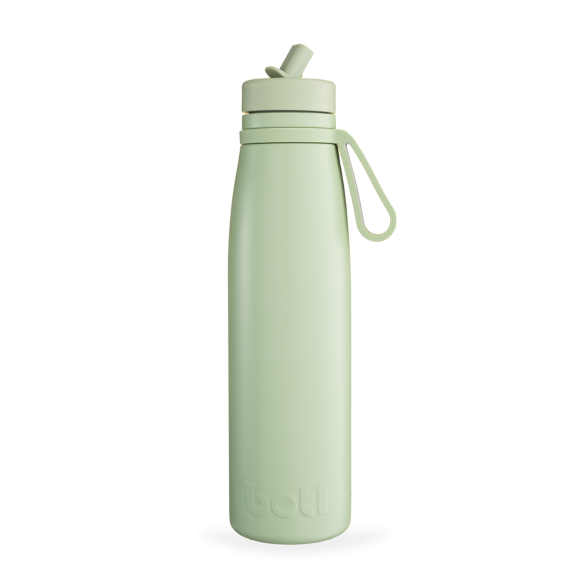 Durable stainless steel bottle with straw cap