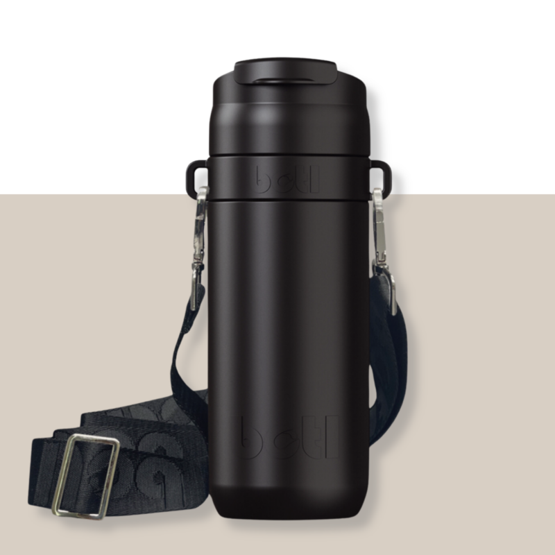 400ml Brew Flask - Reusable insulated leakproof cup with handle and carry strap - Vamp