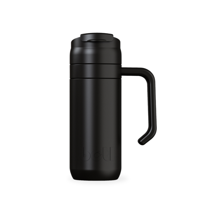 400ml Brew Flask - Reusable insulated leakproof cup with handle and carry strap - Vamp