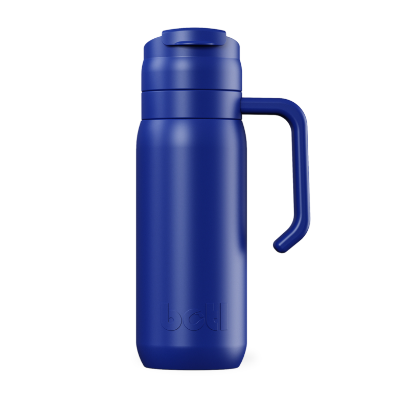 600ml Brew Flask - Reusable insulated leakproof cup with handle and carry strap - Prince