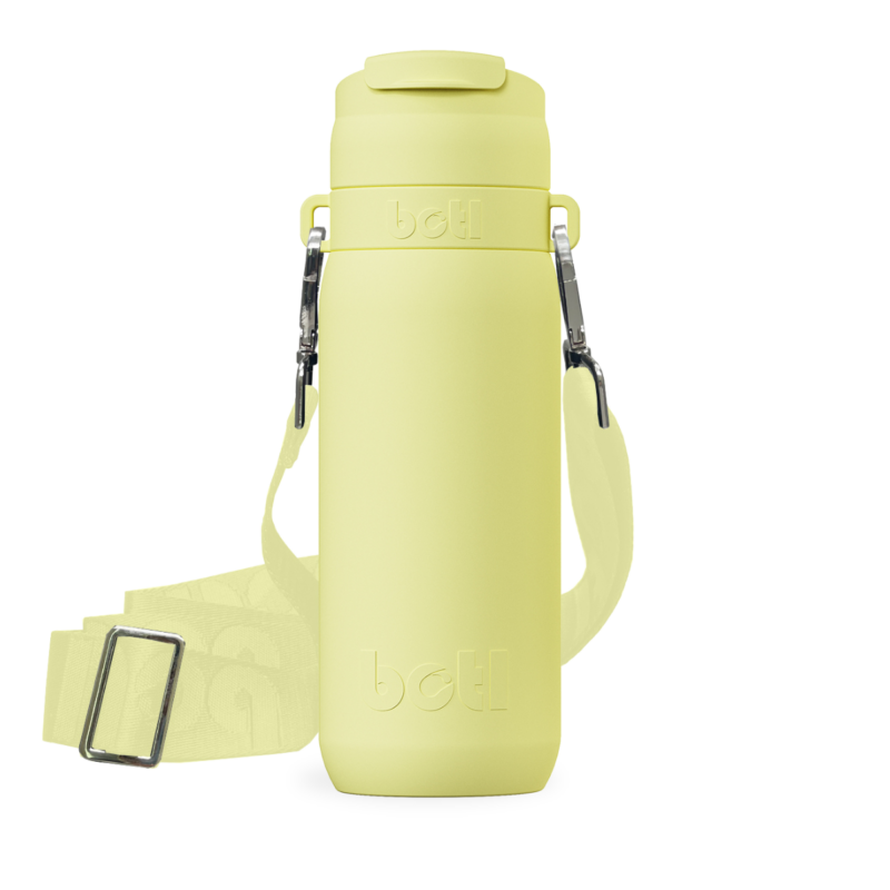 600ml Brew Flask - Reusable insulated leakproof cup with handle and carry strap - Banana - Image 2