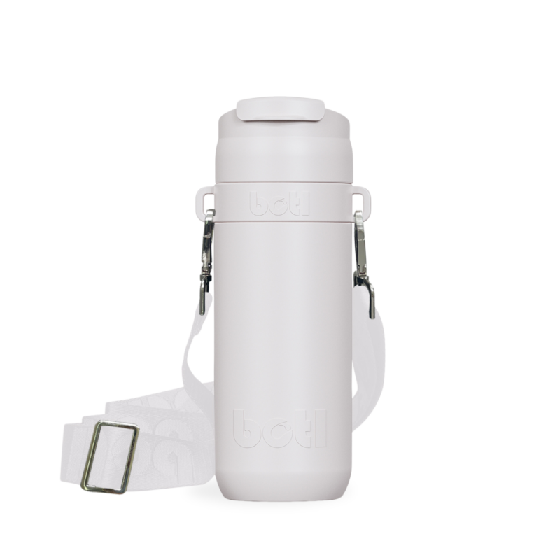 400ml Brew Flask - Reusable insulated leakproof cup with handle and carry strap - Mushroom - Image 2